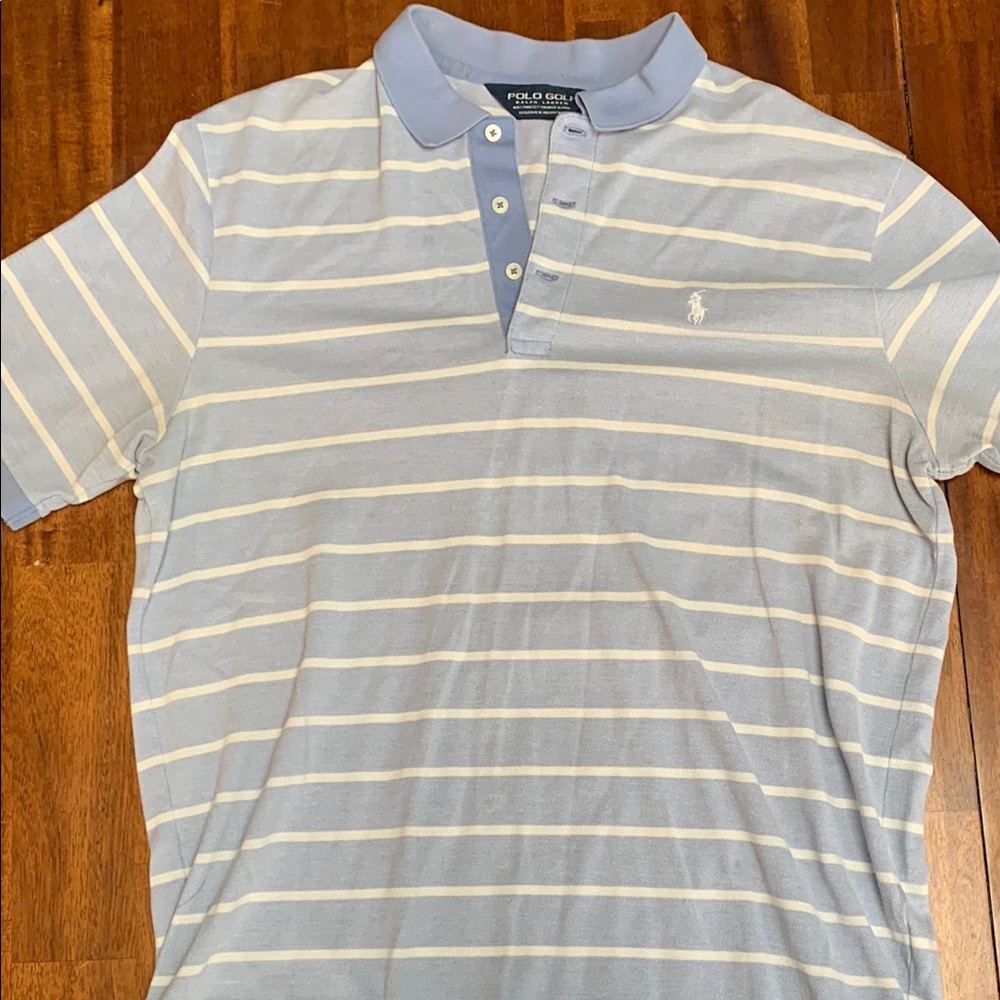 Polo by Ralph Lauren Men's Blue Striped Shirt
